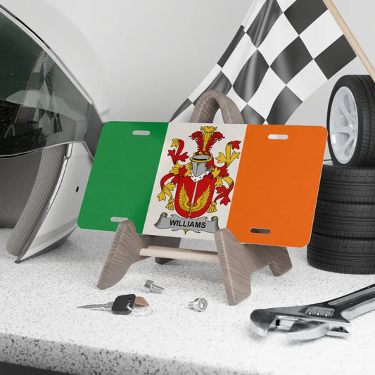 Irish Flag with Racing Elements License Plate product type