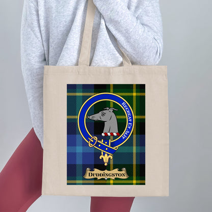 Duddingston clan scottish tartan tote bag - Living Stone Gifts