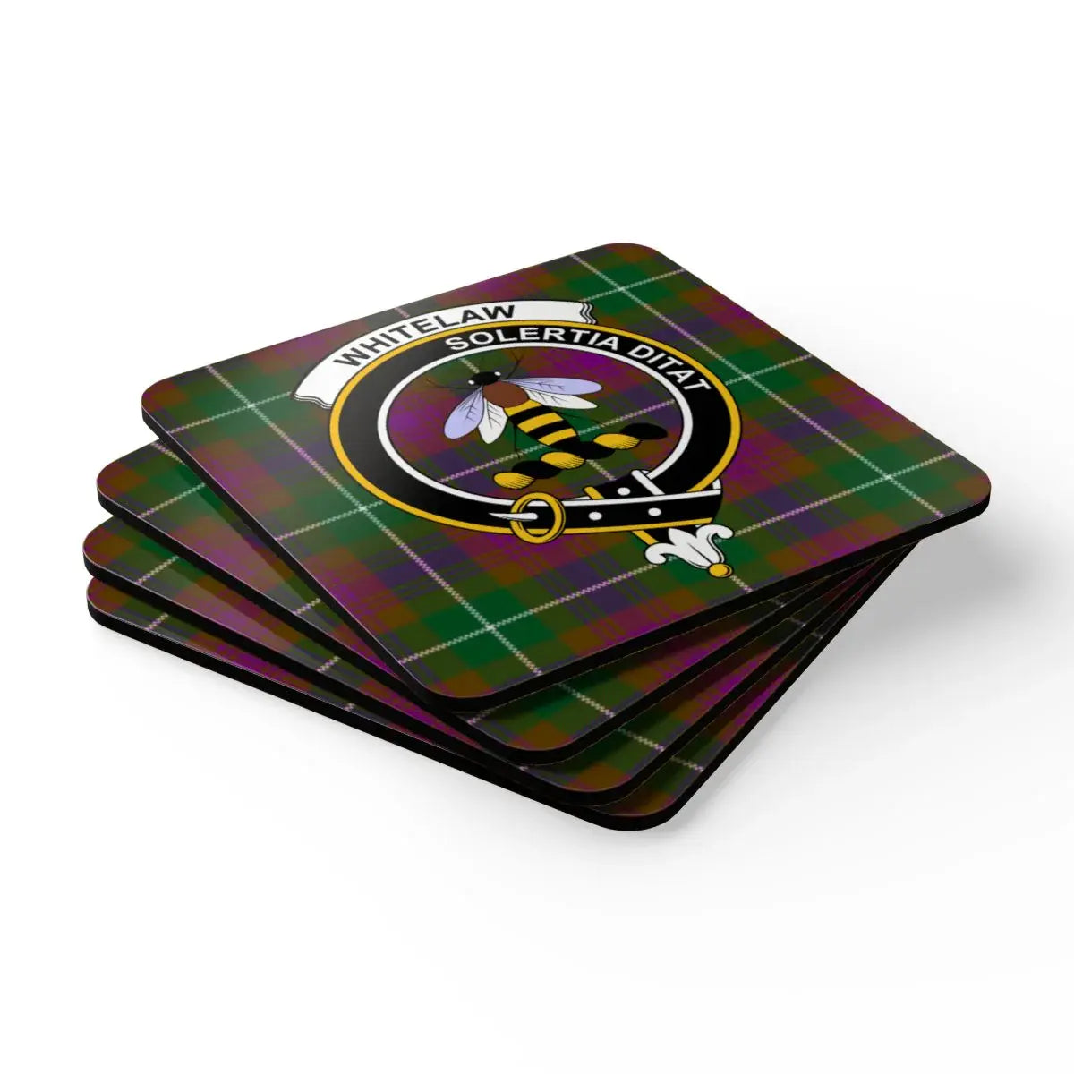 Tartan Crest Clan Whitelaw Solertia Dita Coaster product