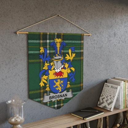 Heraldic Family Crest Tapestry Brosnan Banner product type
