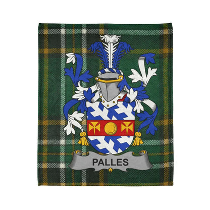 Palles Family Crest Coat of Arms Plaid Tartan Blanket product
