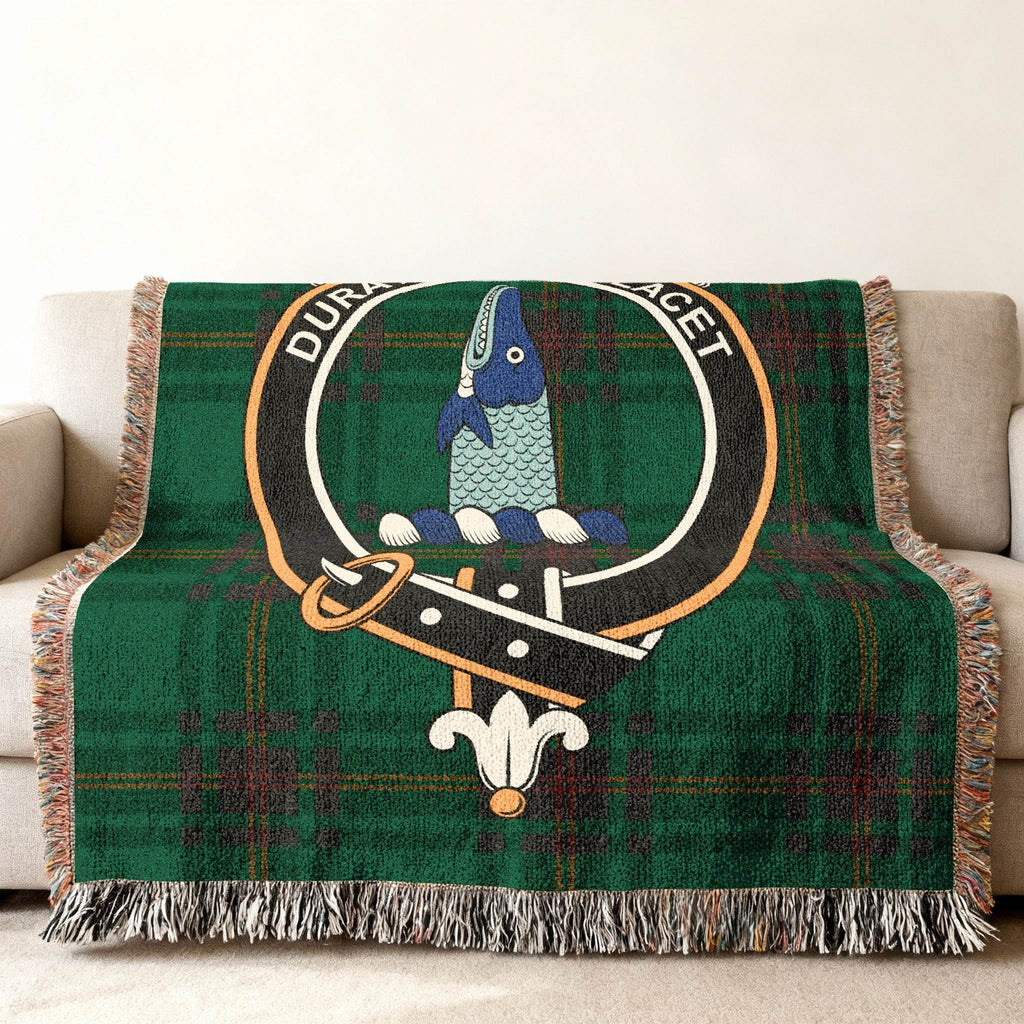 Vintage Tartan Blanket with Scottish Crest Product
