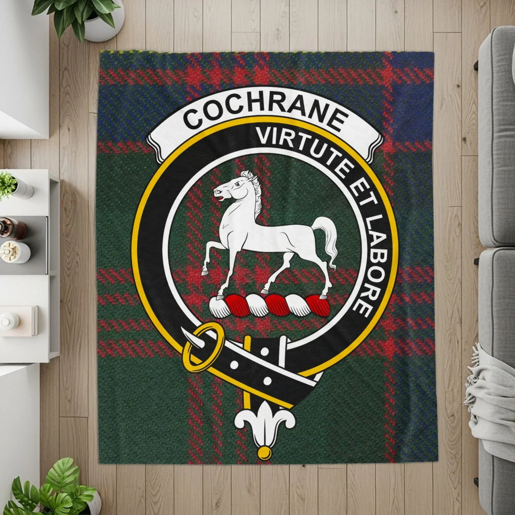 Virtute Et Labore Cochrane Emblem Blanket product