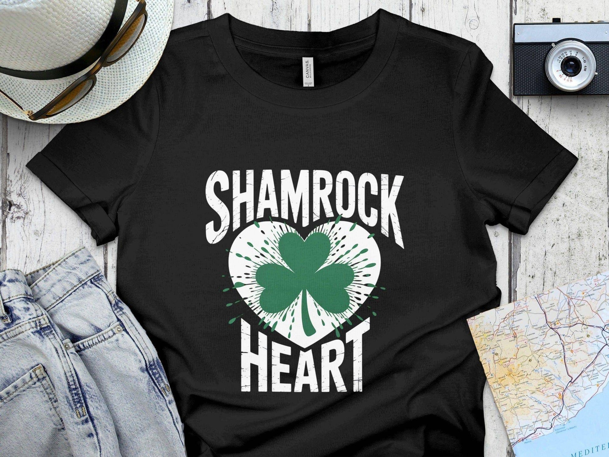 Shamrock Heart Graphic Tee Shirt Product