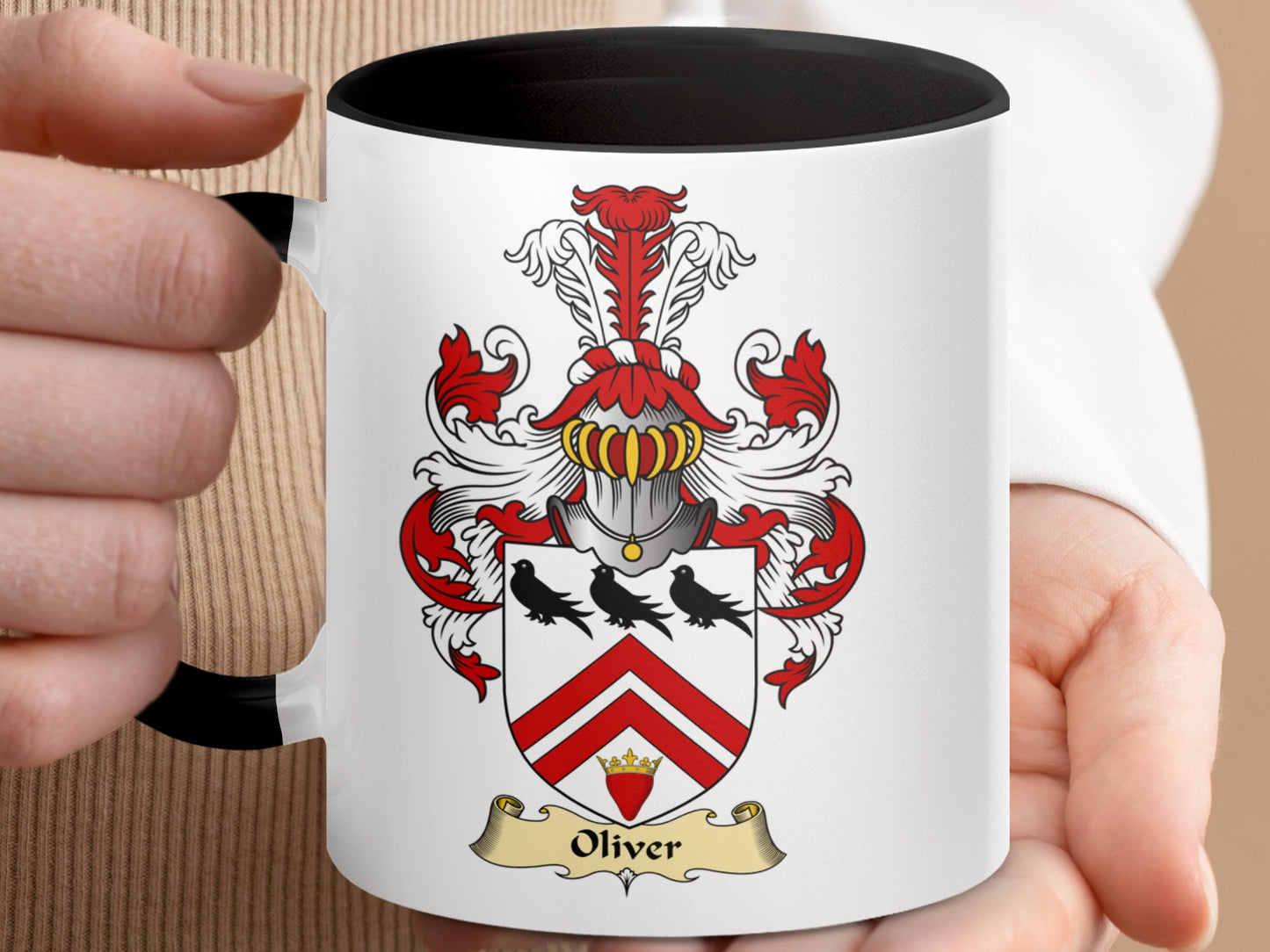 Scottish Clan Oliver Coat of Arms Ceremonial Mug - Living Stone Gifts