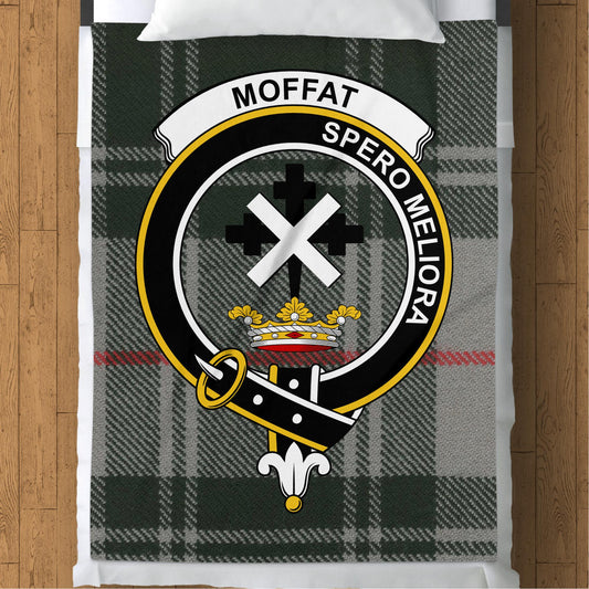 Scottish Clan Moffat Tartan Plaid Throw Blanket - Living Stone Gifts