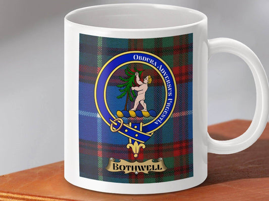 Bothwell Clan Crest Tartan Background Mug product type