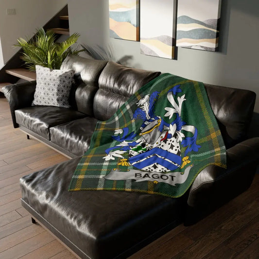 Bagot Family Crest Tartan Blanket product