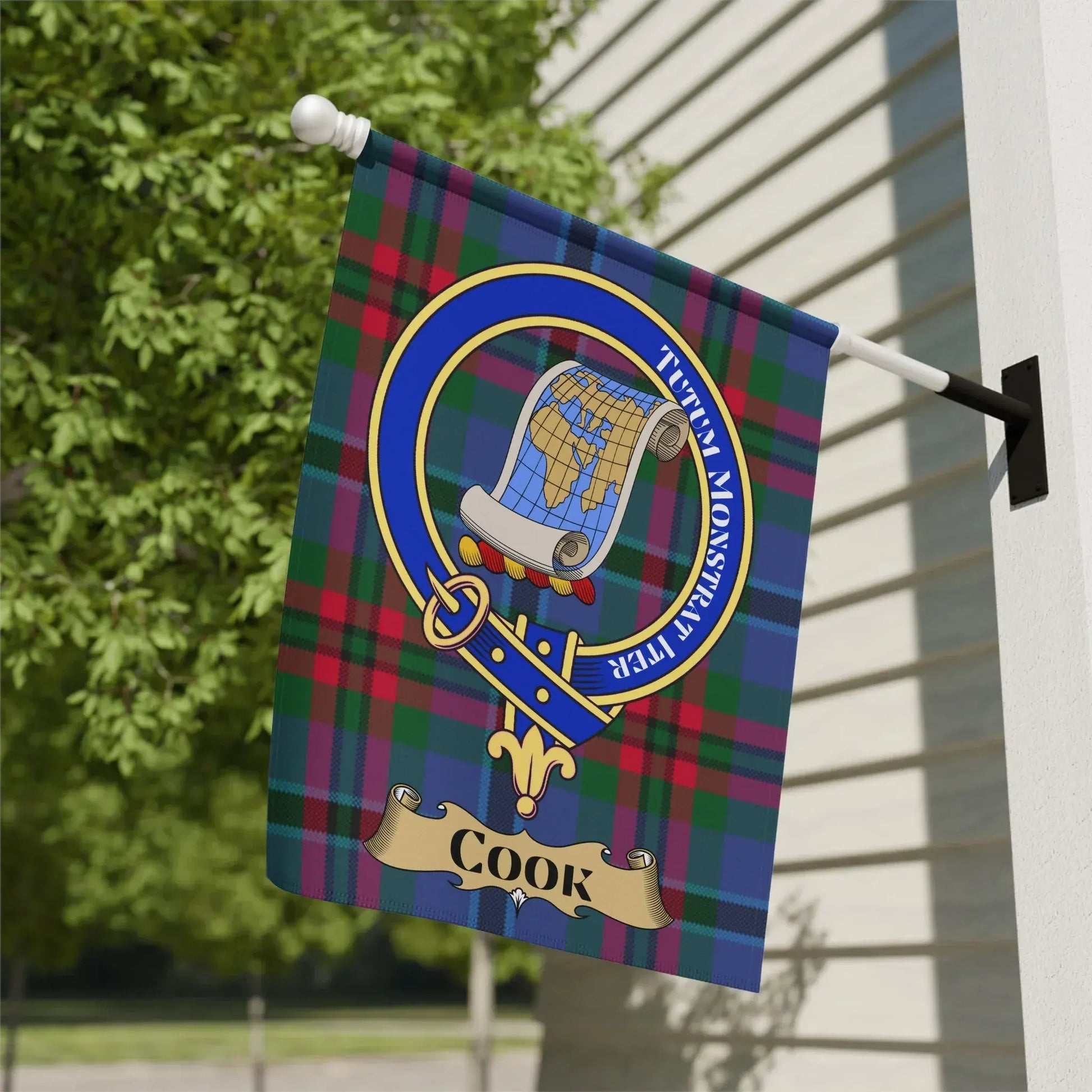 Cook Clan Crest Tartan Garden Flag Home Decor product