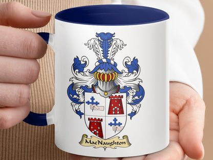 MacNaughton Scottish Clan Coat of Arms Accent Coffee Mug - Living Stone Gifts