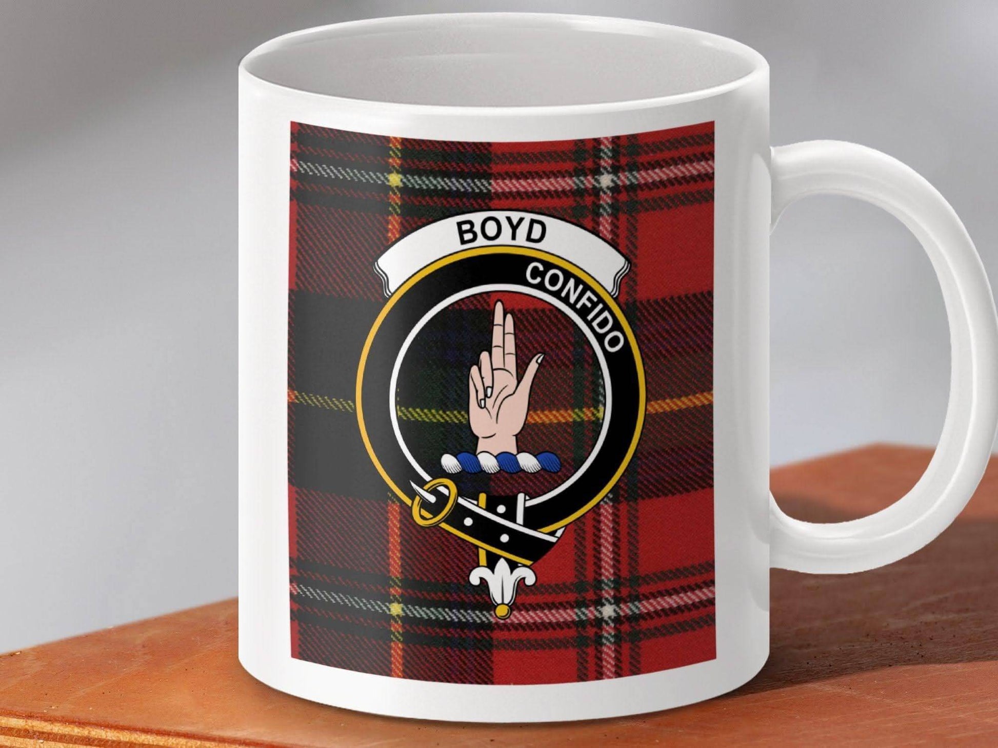 Red Plaid Boyd Confido Design Mug product