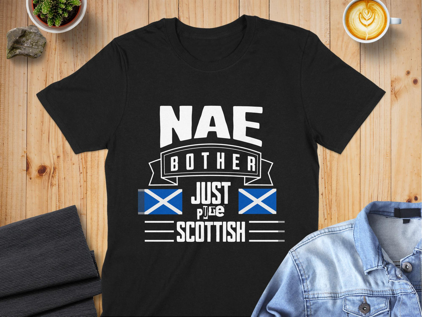 NAE BOTHER JUST PURE SCOTTISH Graphic T-Shirt - Living Stone Gifts