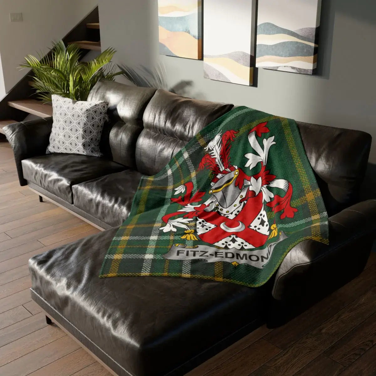 Personalized Family Crest Blanket with Fitz-Edmon Product Type