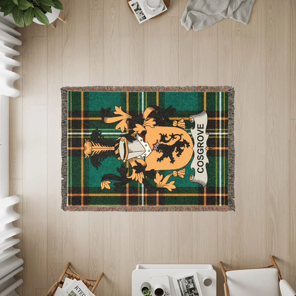 Cosgrove Family Crest Tartan Plaid Pattern Throw product type