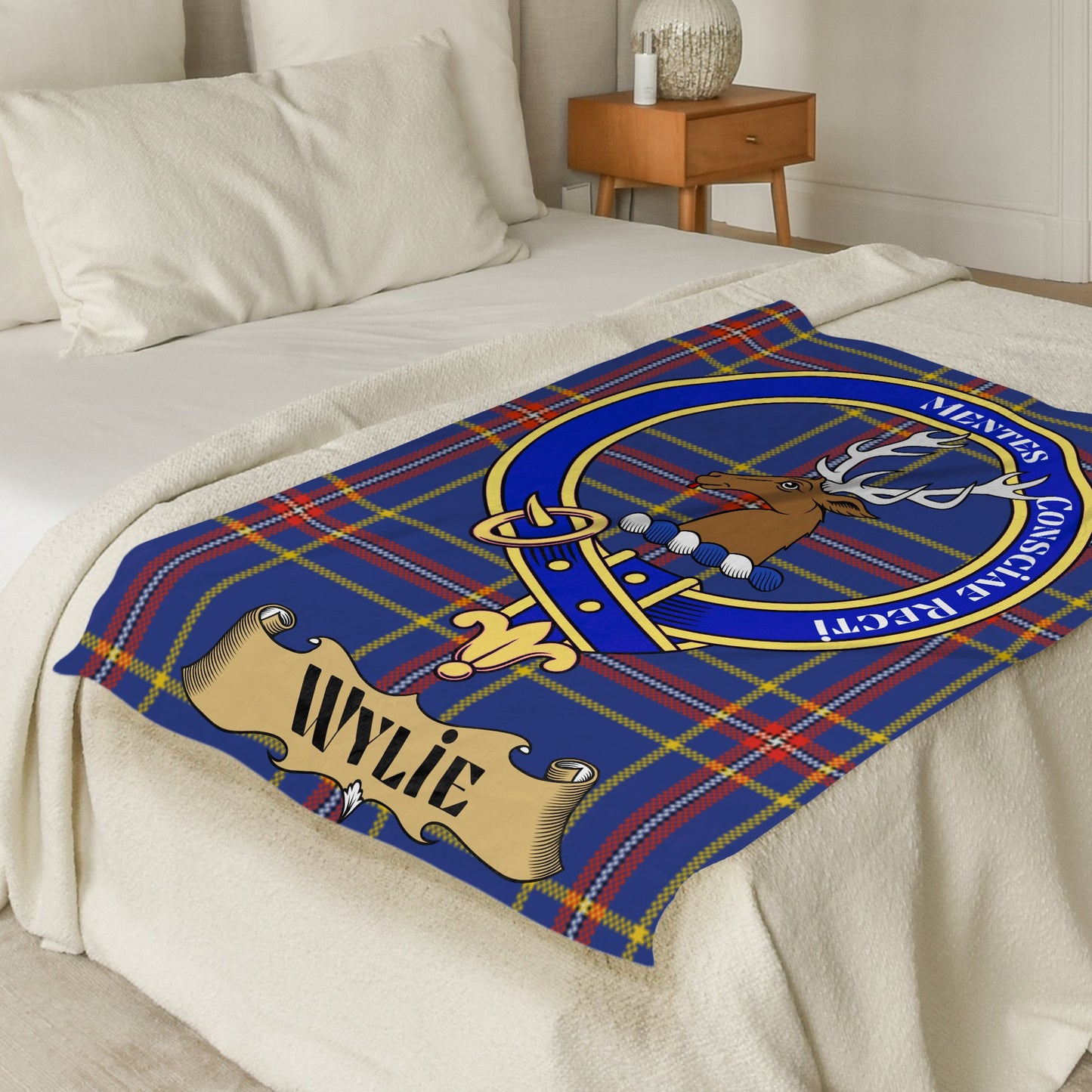 Scottish Clan Wylie Tartan Throw Blanket - Living Stone Gifts