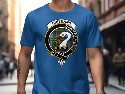 Brisbane Emblem Design on Blue T-shirt product