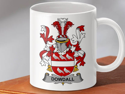 Dowdall Surname Irish Family Crest Mug - Celtic Ancestry Gifts