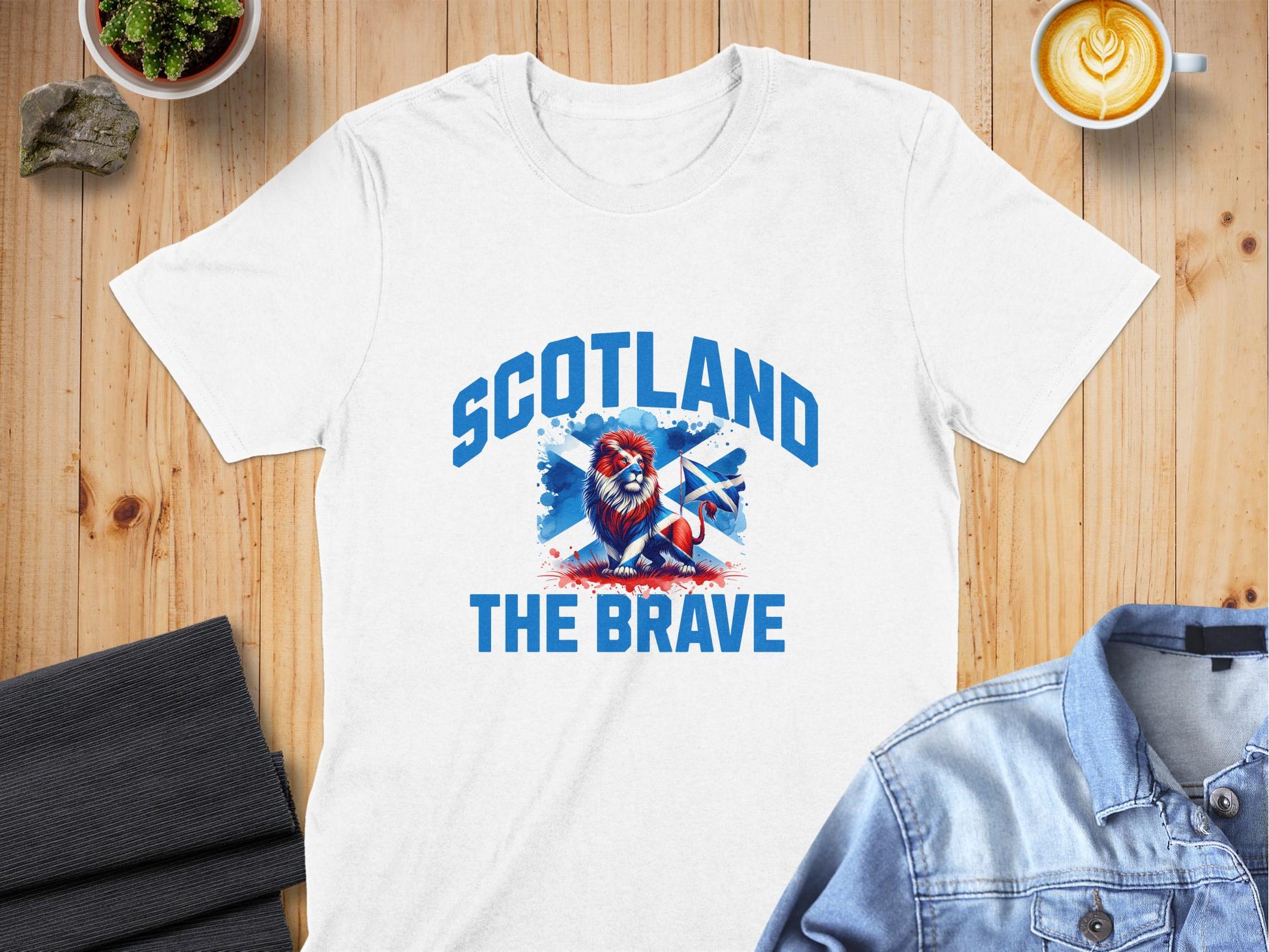 Scotland the Brave Lion Graphic Short Sleeve T-Shirt - Living Stone Gifts