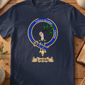 Laurie Scottish clan crest T-shirt in navy