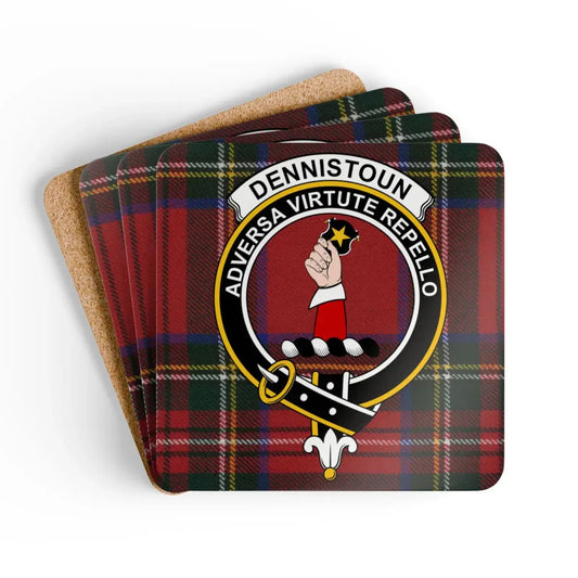 Dennistoun Tartan Clan Crest Coaster product type