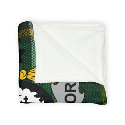 Cozy Green Decorated Warm Blanket Blanket Product Type