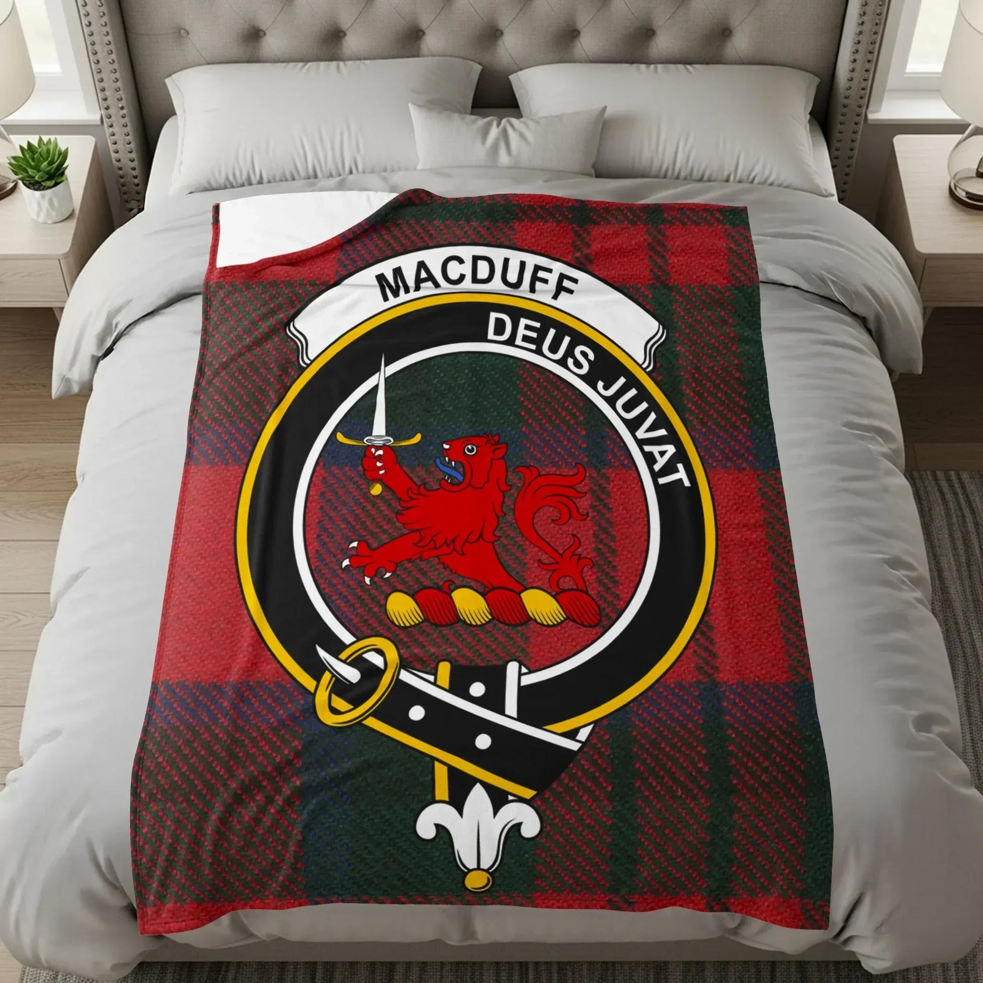 Macduff Deus Juvat Tartan Crest Blanket product