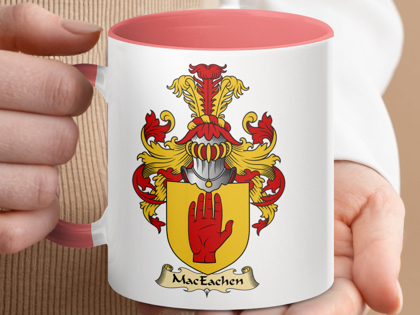 MacEachen Family Crest Accent Coffee Mug - Living Stone Gifts