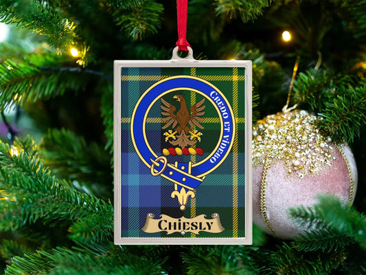 Chiesly Clan Crest Tartan Ornament Christmas product