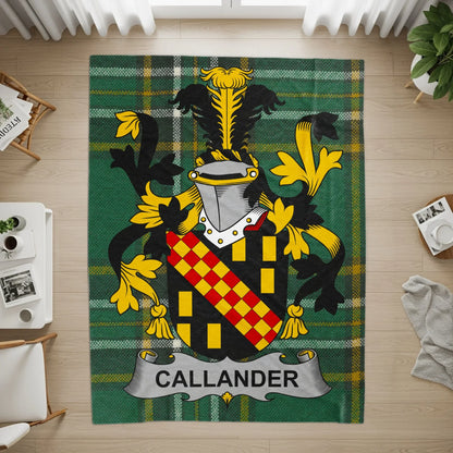 Scottish Clan Callander Tartan Crest Rug product