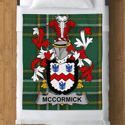 McCormick Surname Irish Tartan Throw Blanket - Living Stone Gifts