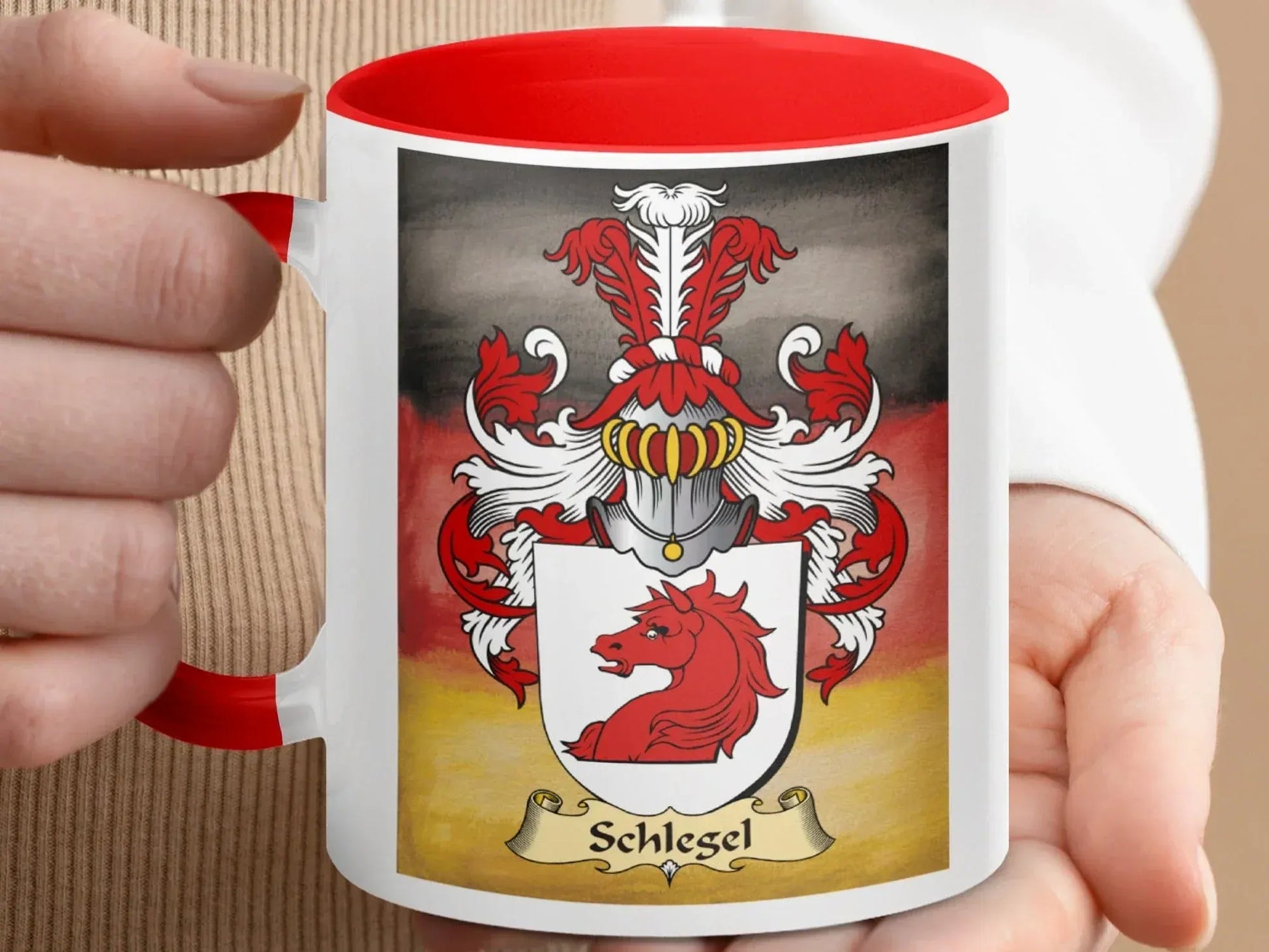 Schlegel Family Crest Design on Coffee Mug product