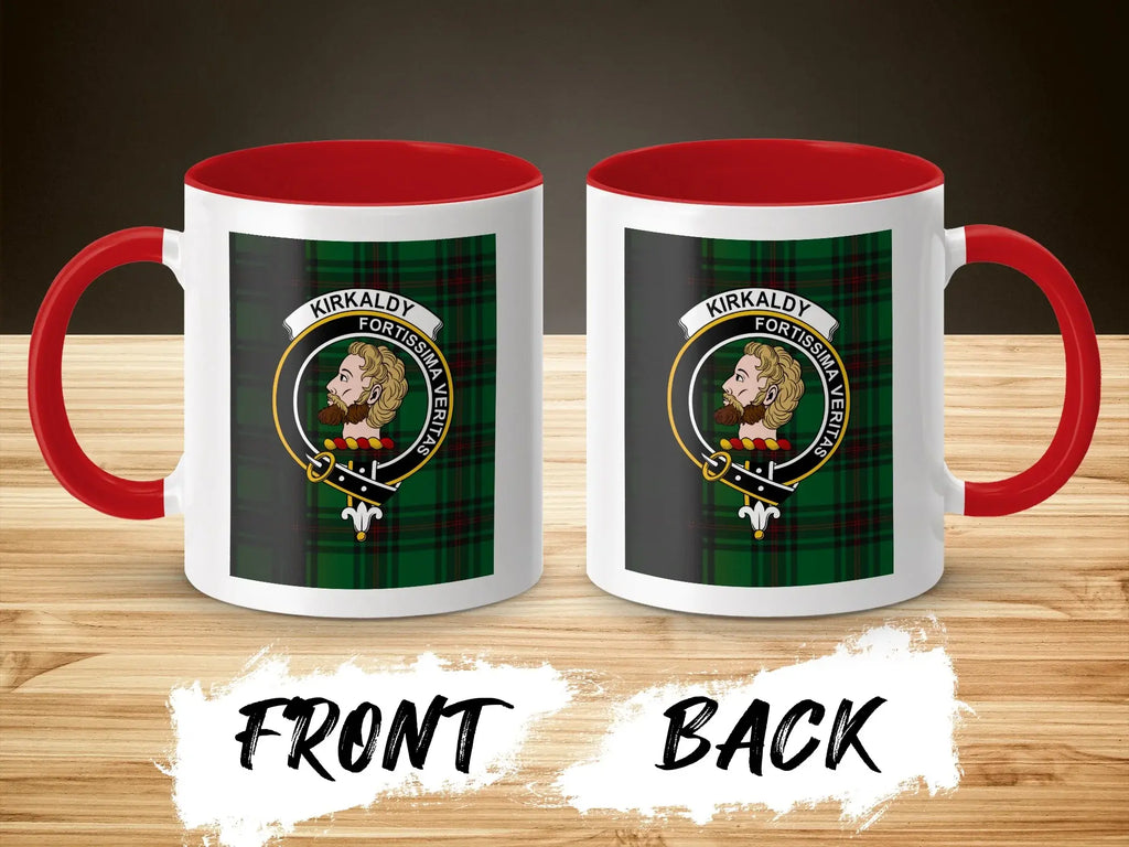 Kirkaldy Fortissima Veritas Tartan Crest Mug