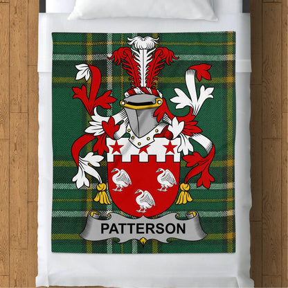 Patterson Surname Irish Tartan Throw Blanket - Living Stone Gifts