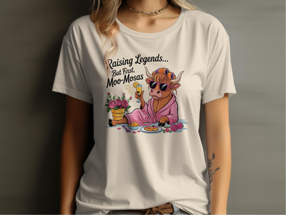 Raising Legends But First Moo-Mosas T-Shirt - Celtic Ancestry Gifts