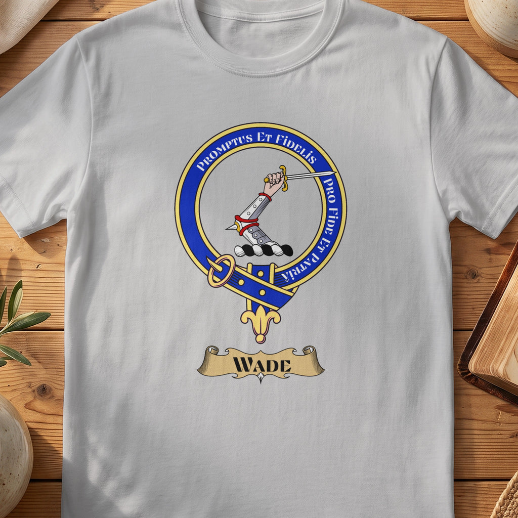 Wade Scottish clan crest T-shirt in Sport Grey
