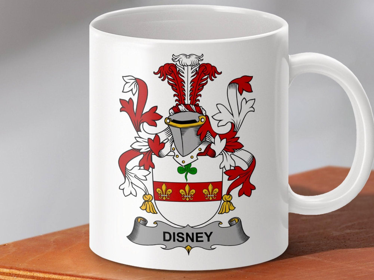 Disney Surname Irish Family Crest Mug - Celtic Ancestry Gifts