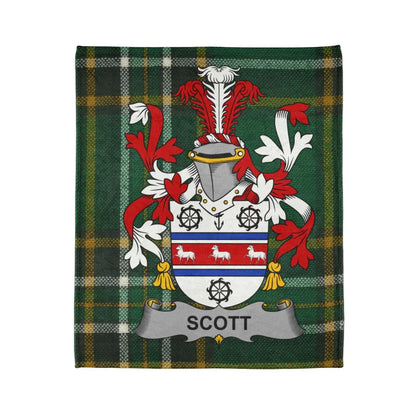 Scott Family Coat of Arms Tartan Blanket product
