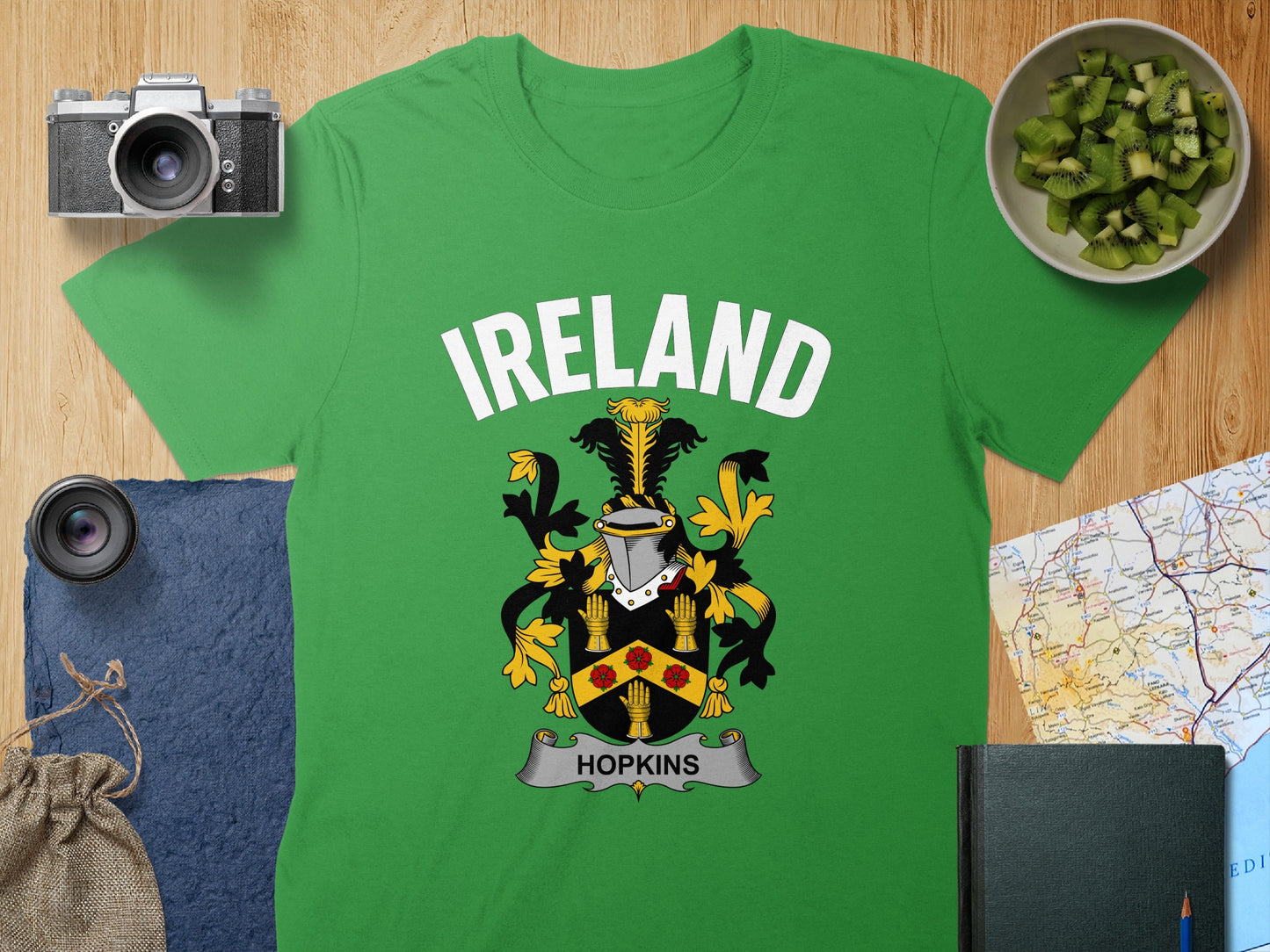 Ireland Hopkins Family Crest T-shirt Essential Apparel