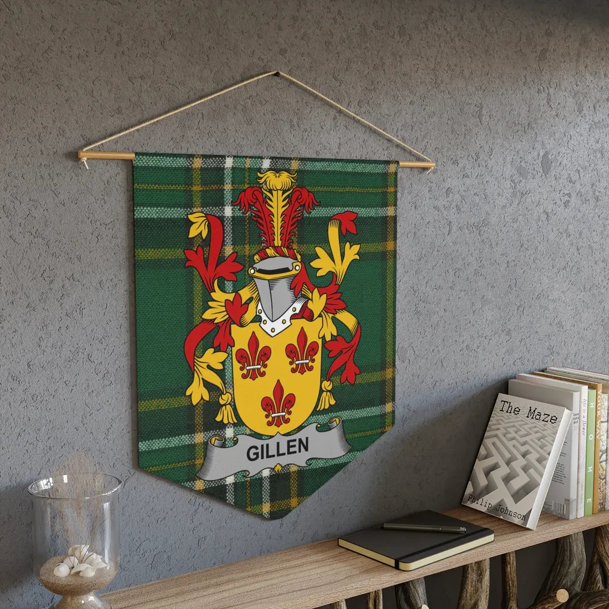 Gillen Family Crest Plaid Tapestry Wall Art product