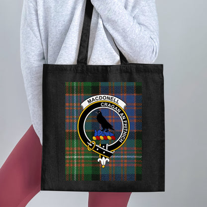 Clan Macdonell Scottish Crest Tartan Tote Bag - Living Stone Gifts