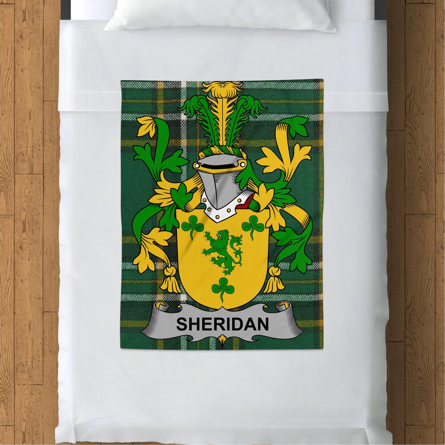 Sheridan Surname Irish Tartan Throw Blanket - Living Stone Gifts