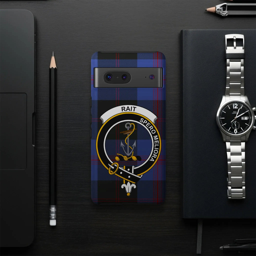 Nautical Theme Tartan Phone Case with RAIT Crest Design