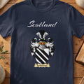 Sanderson Scottish family shield T-shirt in Navy