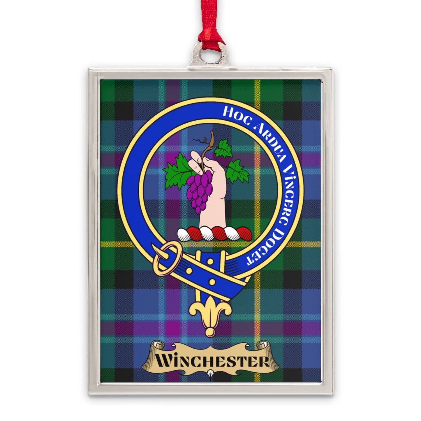 Winchester Crest Plaid Print Decorative Hanging product