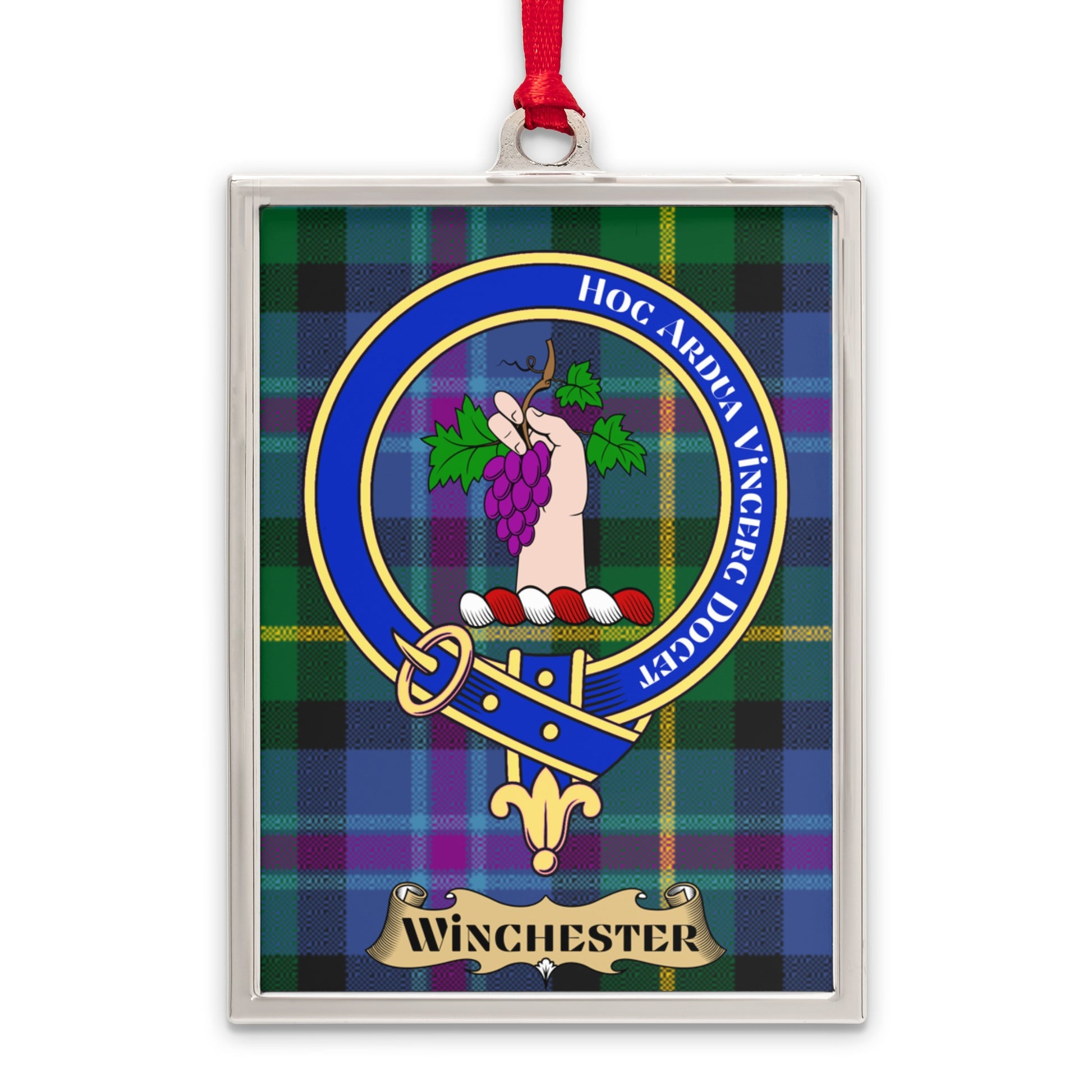 Winchester Crest Plaid Print Decorative Hanging product