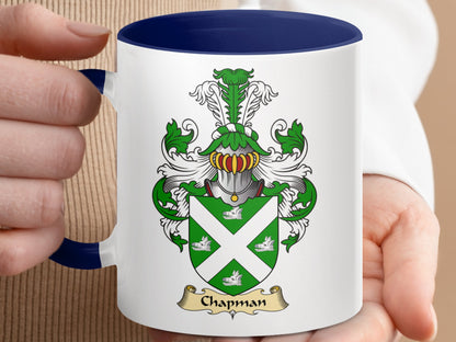 Chapman Scottish Clan Coat of Arms Accent Coffee Mug - Living Stone Gifts