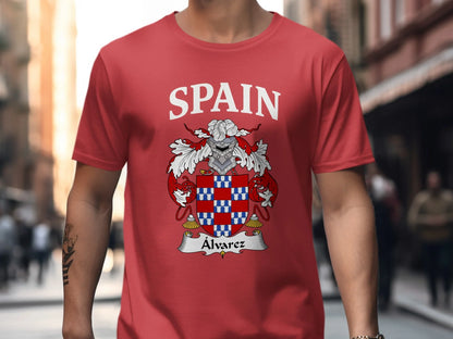 Spain Alvarez Family Crest Graphic T-Shirt product type
