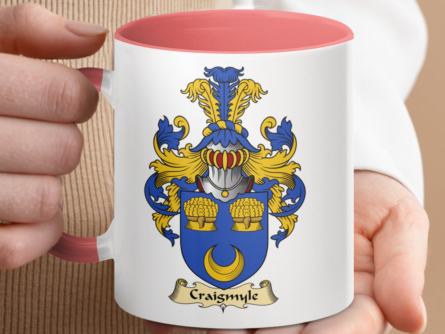 Craigsmyle Scottish Crest Clan Accent Coffee Mug - Living Stone Gifts