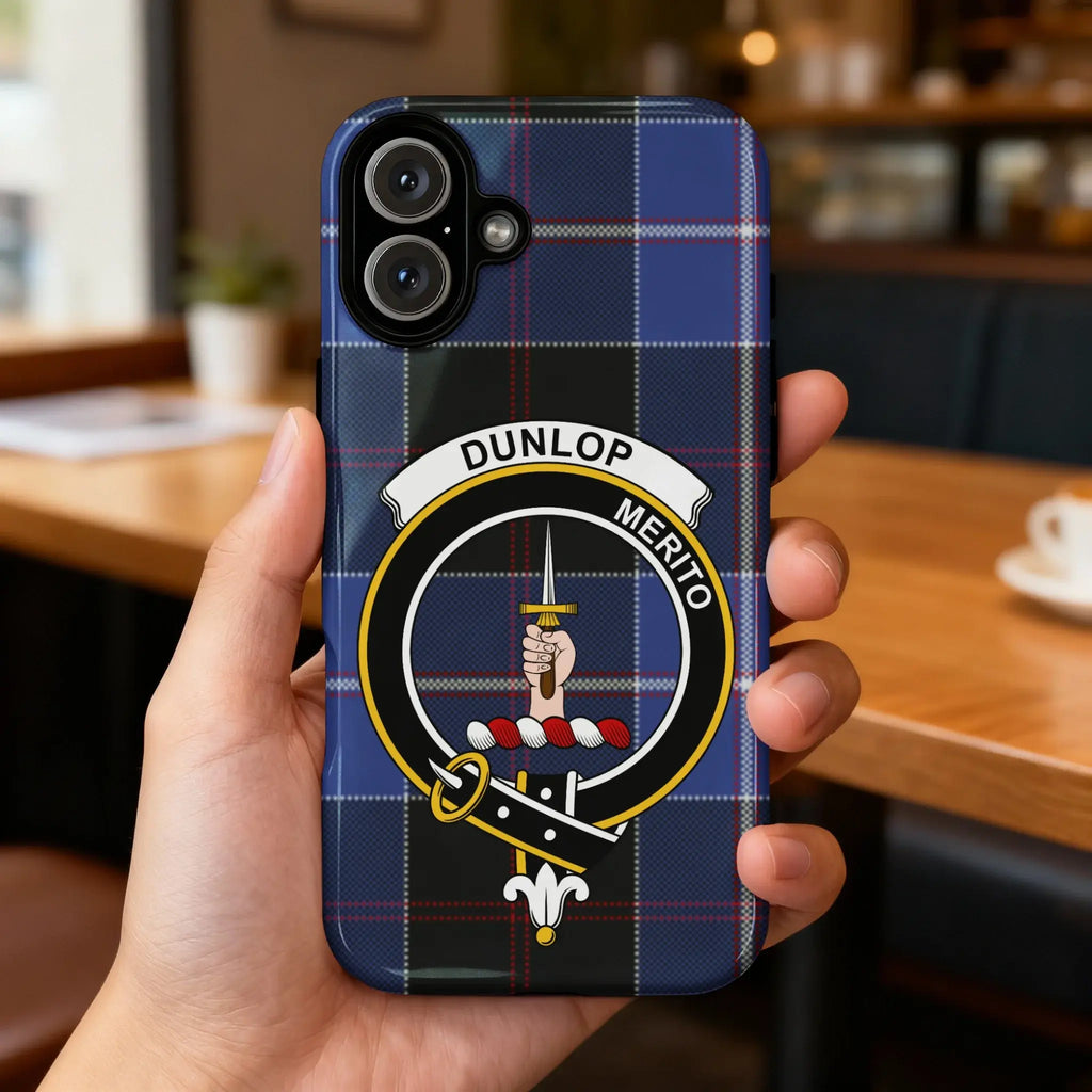 Dunlop Merito Tartan Pattern Shield Phone Case