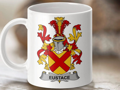 Eustace Surname Irish Family Crest Mug - Celtic Ancestry Gifts
